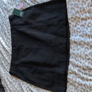 Black Denim Mini-Skirt